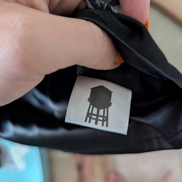 2/$20Grey And Navy Floral Sheath Midi Dress with Bateau Neckline Lined Cotton 10 - Picture 5 of 8